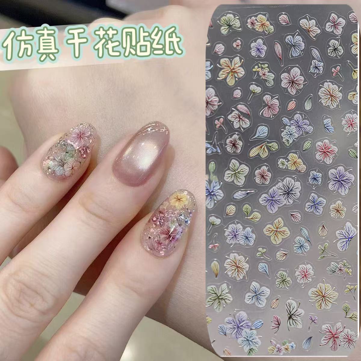 Nail Art Viral - Viral Dried Flower Nail Art Stickers