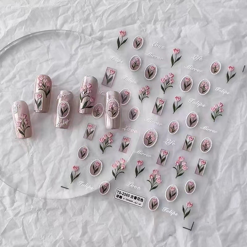 Viral 3D Relief Nail Stickers  - مراجعة Nail Art Viral وسعره