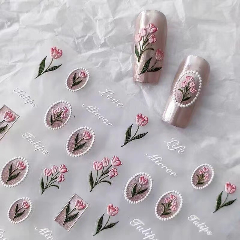 Viral 3D Relief Nail Stickers  - مراجعة Nail Art Viral وسعره