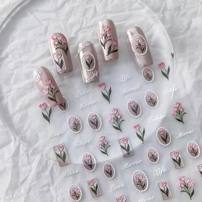 Viral 3D Relief Nail Stickers  - مراجعة Nail Art Viral وسعره