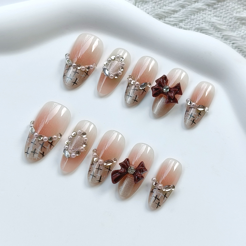 10 Pcs French Style Cute Diamo - مراجعة Nail Art Elegan وسعره