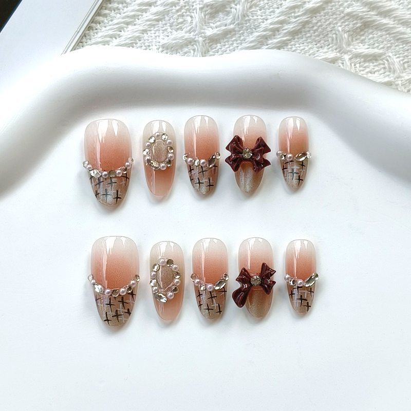 10 Pcs French Style Cute Diamo - مراجعة Nail Art Elegan وسعره
