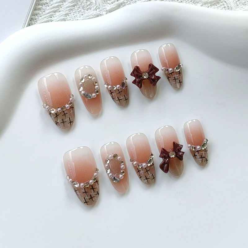 10 Pcs French Style Cute Diamo - مراجعة Nail Art Elegan وسعره