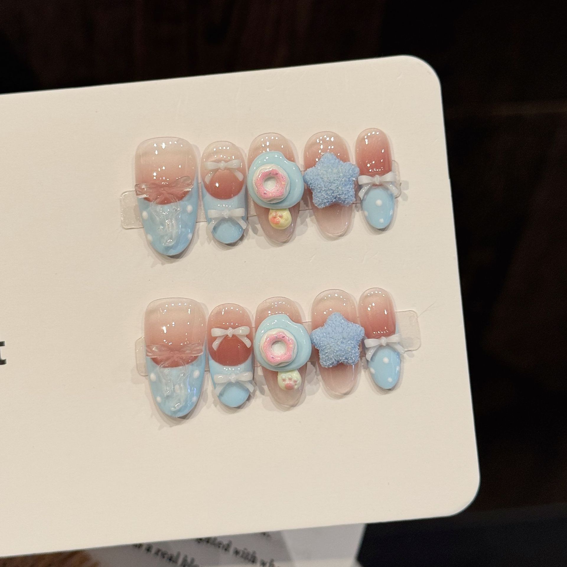 10pcs Pure Hand Pressed Short  - مراجعة Nail Art Ideas وسعره