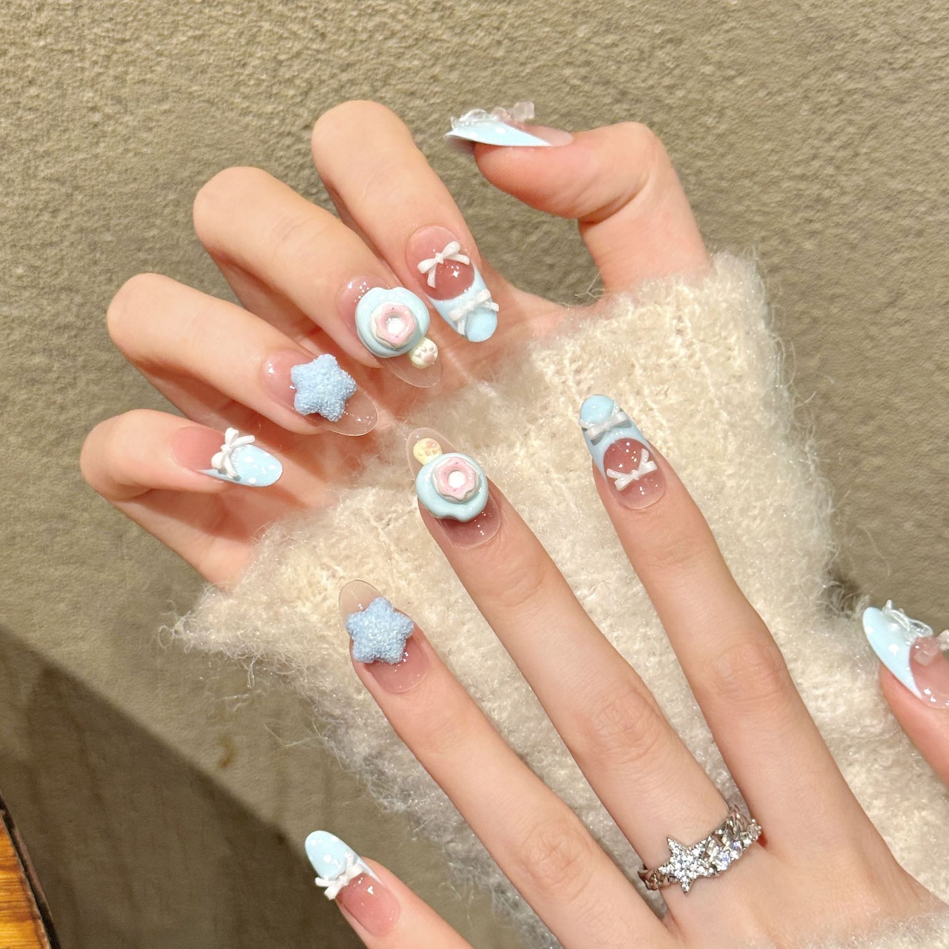 10pcs Pure Hand Pressed Short  - مراجعة Nail Art Ideas وسعره