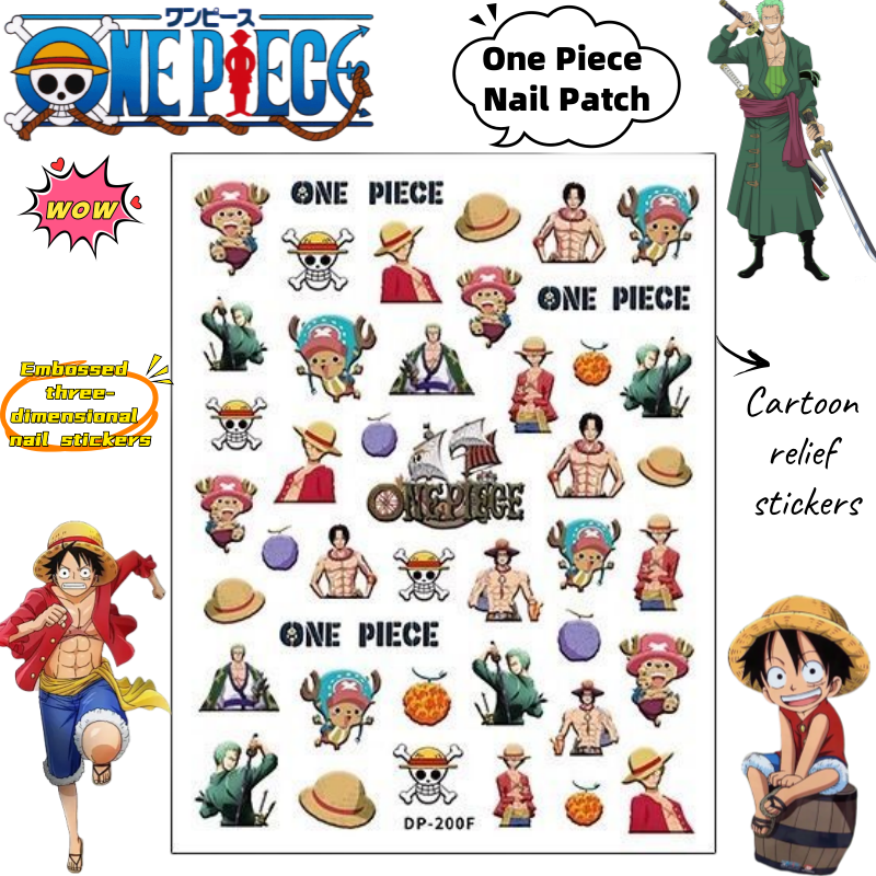 New One Piece Monkey· D·Luffy  - مراجعة Nail Art Zoro One Piece وسعره