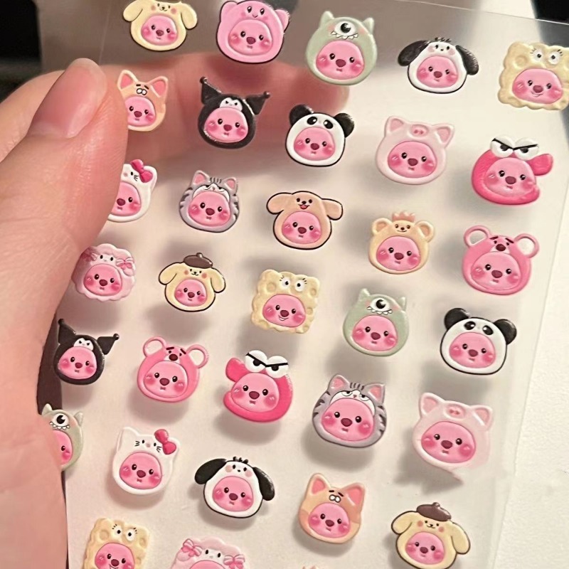 2pcs Cute Beaver Loopy Sticker - مراجعة Nail Art Quirky وسعره