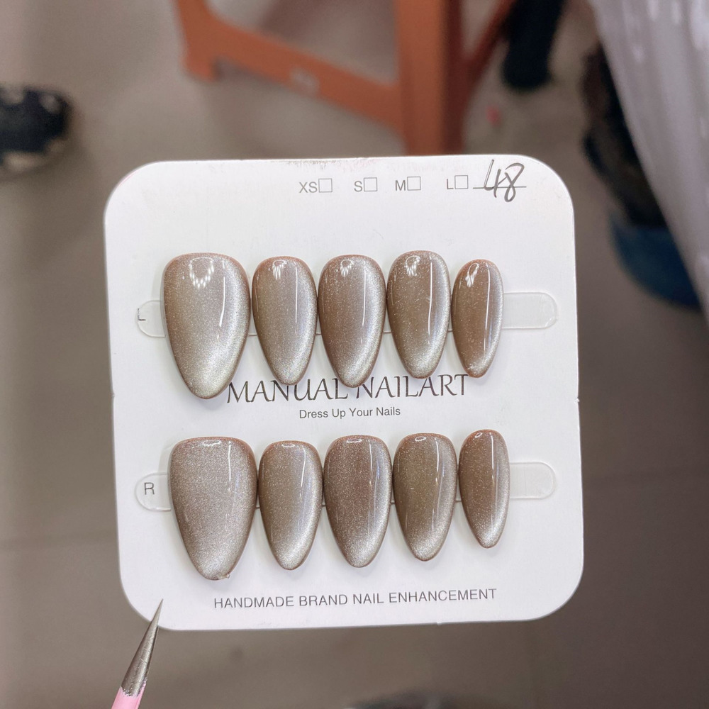 10pc French Almond Shape Cat's - مراجعة Nail Art Ideas وسعره