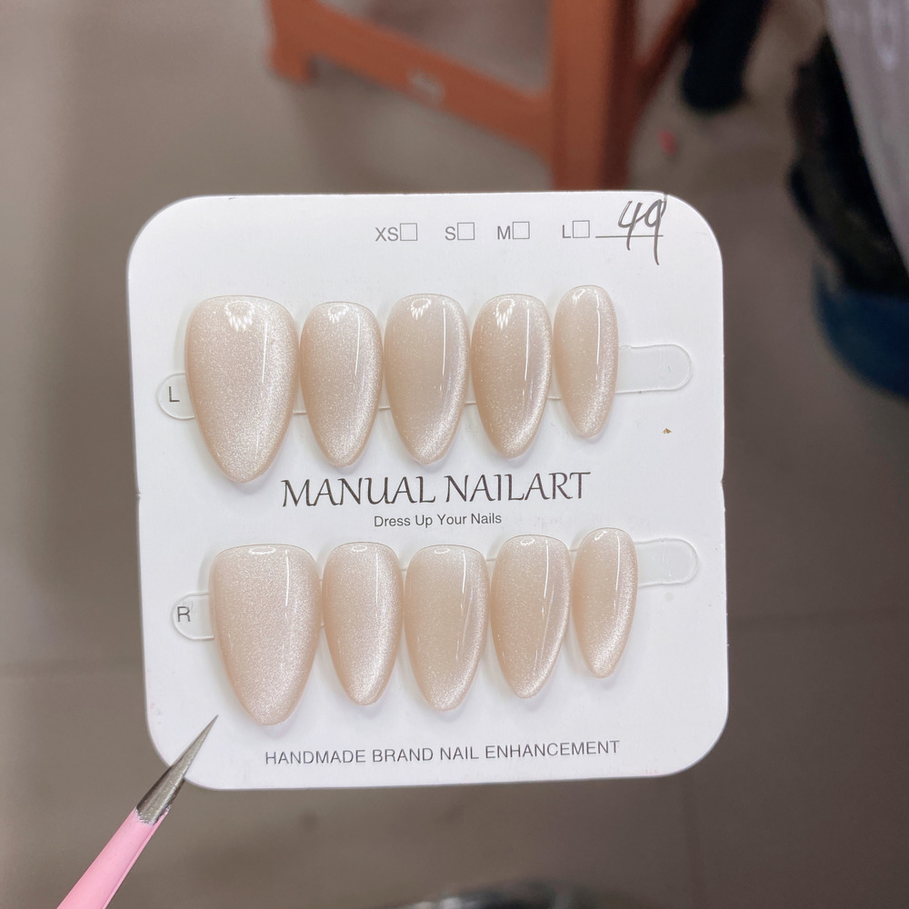 10pc French Almond Shape Cat's - مراجعة Nail Art Ideas وسعره