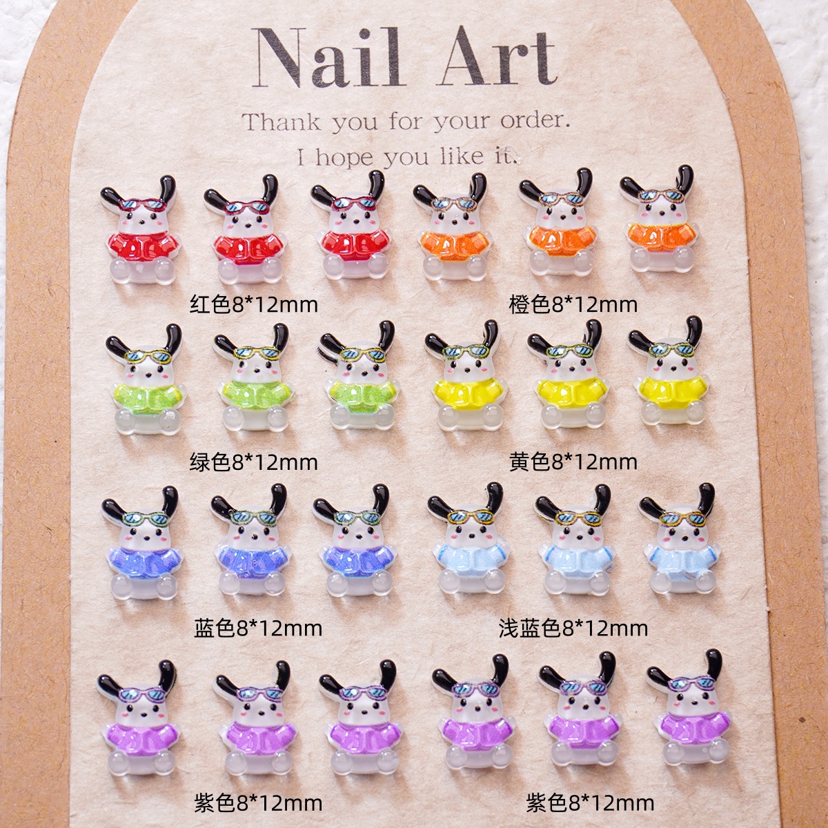 100Pcs/Pack Happy Pochacco Nai - مراجعة Nail Art Viral وسعره