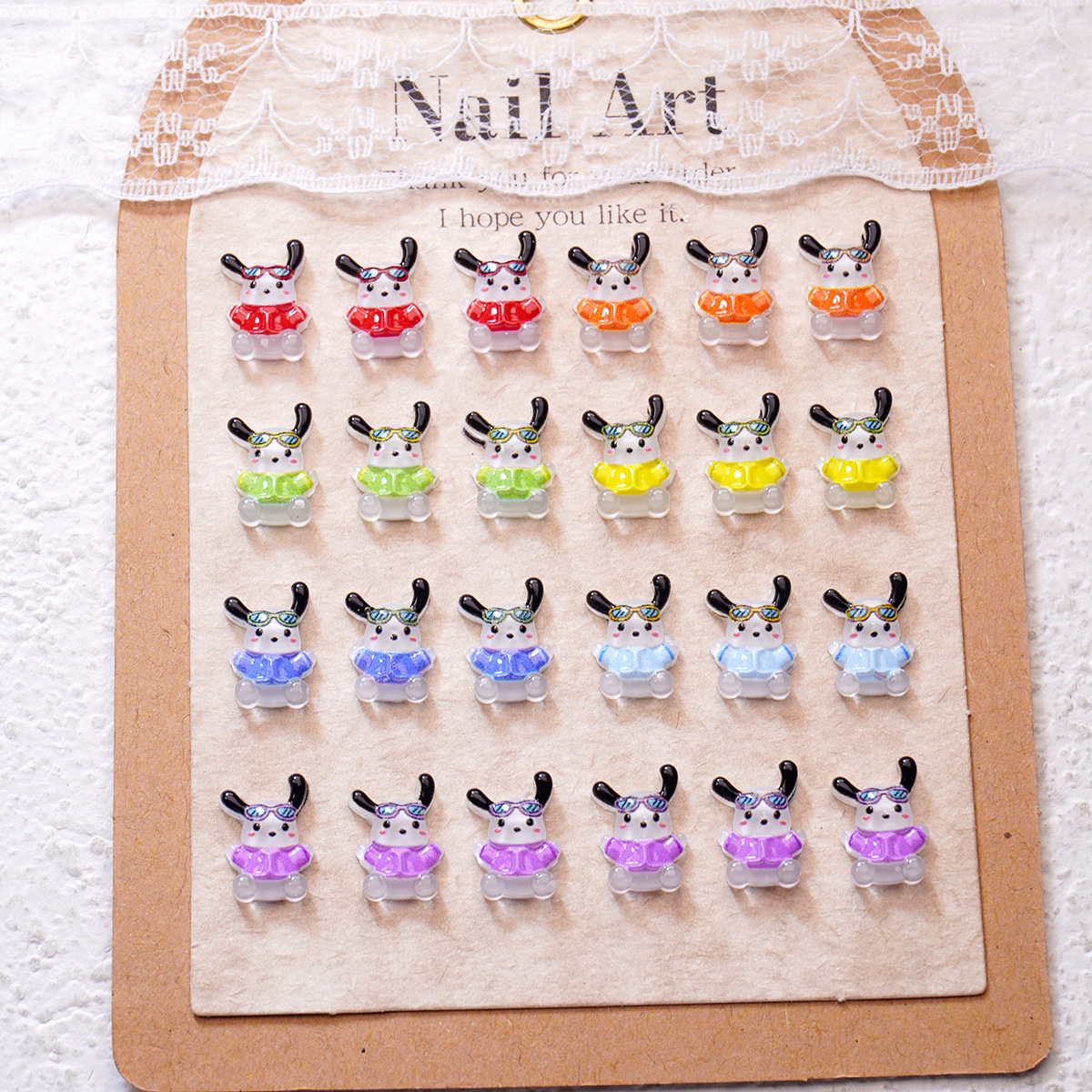 100Pcs/Pack Happy Pochacco Nai - مراجعة Nail Art Viral وسعره