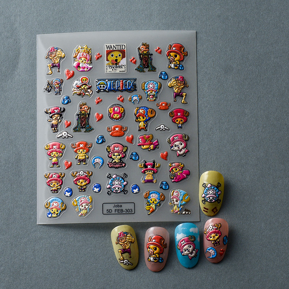 1PCS 5D New One Piece Nail Sti - مراجعة Nail Art Zoro One Piece وسعره