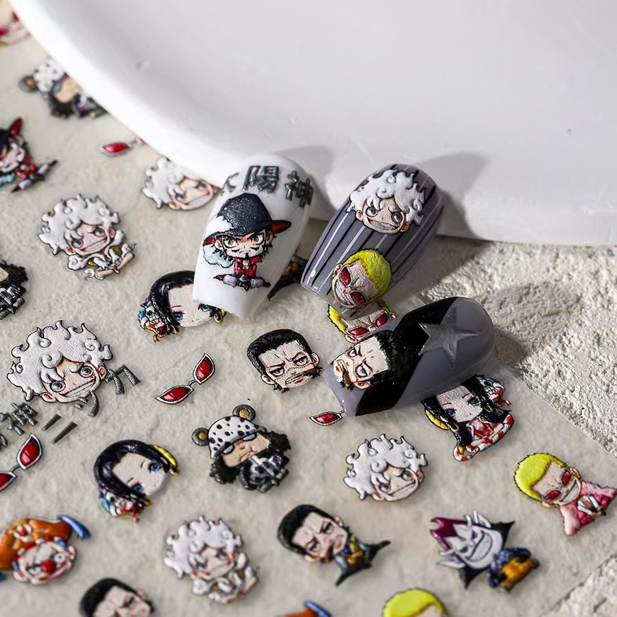 1 Piece 5D One Piece Nail Stic - مراجعة Nail Art Zoro One Piece وسعره