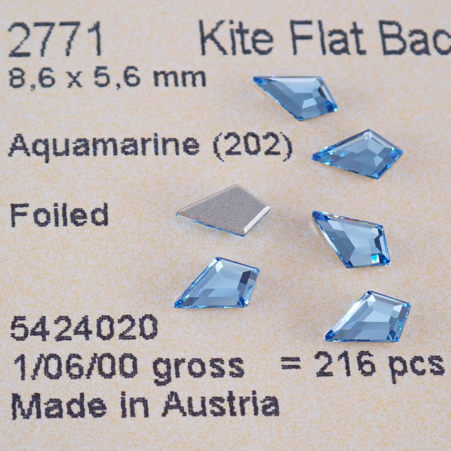 2771 Kite Flat Back No Hotfix  - مراجعة Nail Art Quirky وسعره