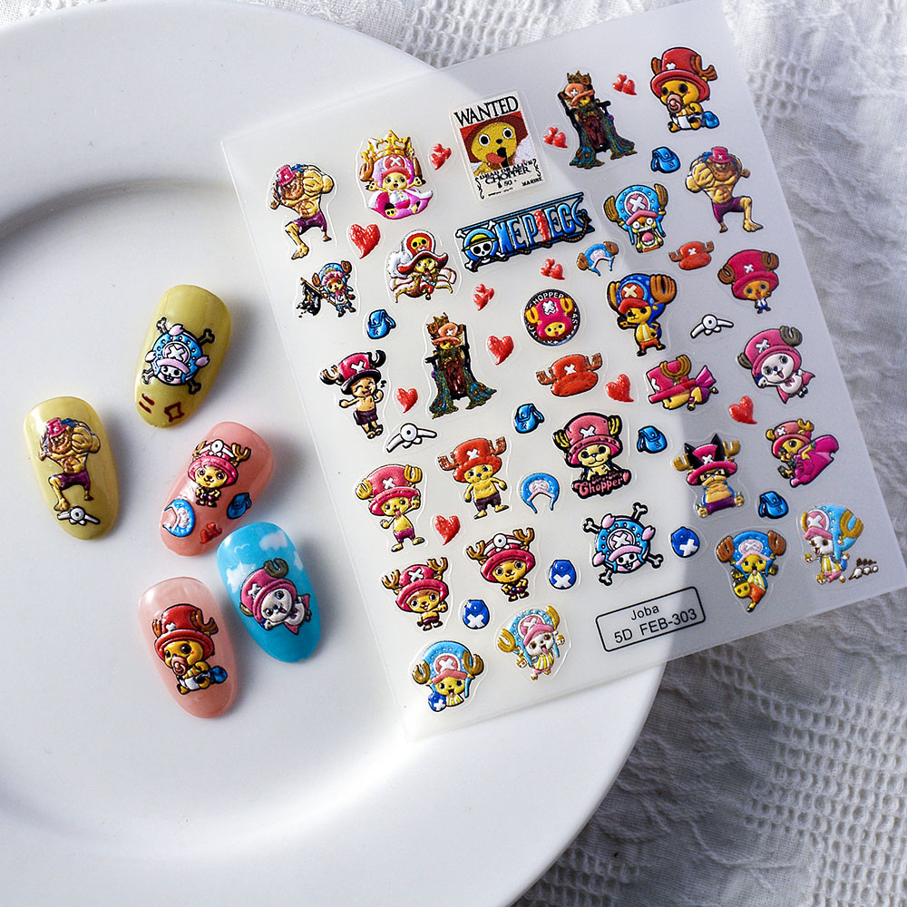 1PCS One Piece Cartoon Nail St - مراجعة Nail Art Zoro One Piece وسعره