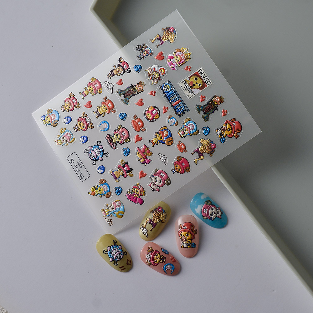 1PCS One Piece Cartoon Nail St - مراجعة Nail Art Zoro One Piece وسعره