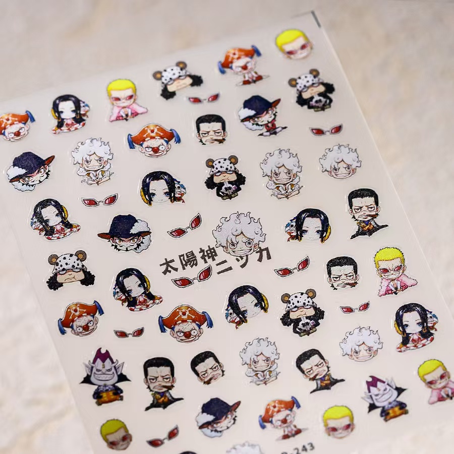 1PCS 5D New One Piece Nail Sti - مراجعة Nail Art Zoro One Piece وسعره