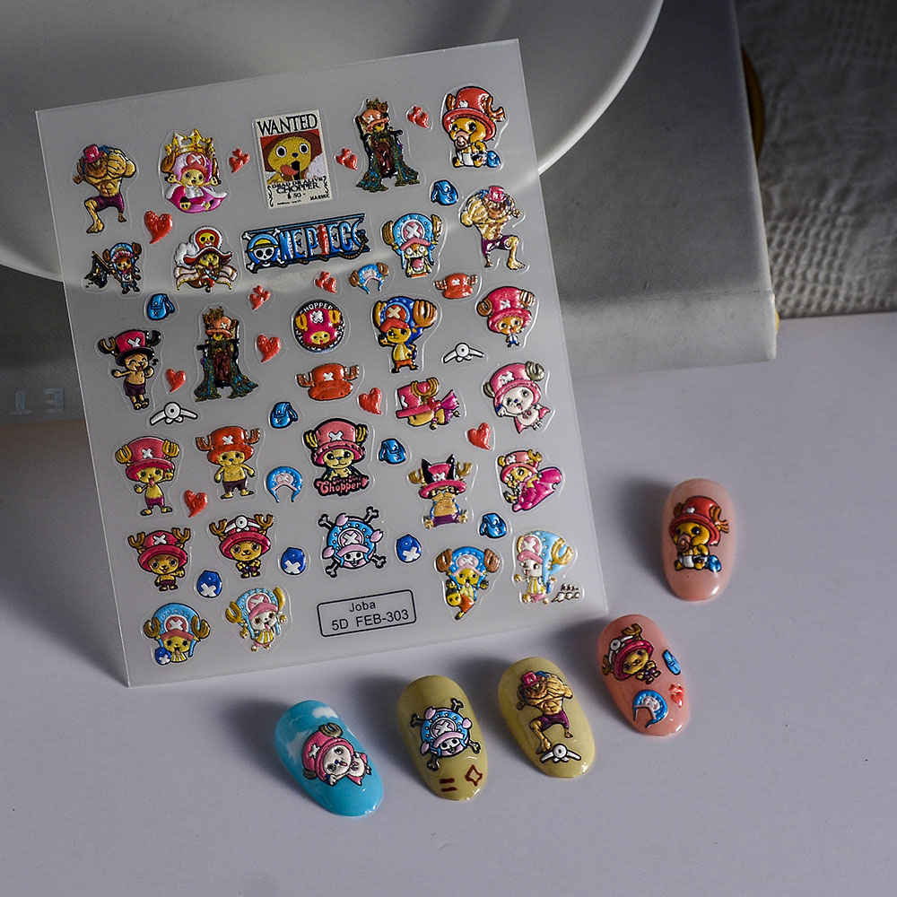 1PCS 5D Portable ONE PIECE Nai - مراجعة Nail Art Zoro One Piece وسعره