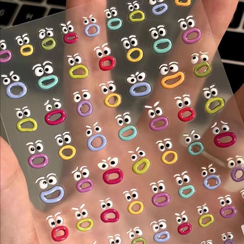 3D Embossed Stickers Cute Vira - مراجعة Nail Art Viral وسعره