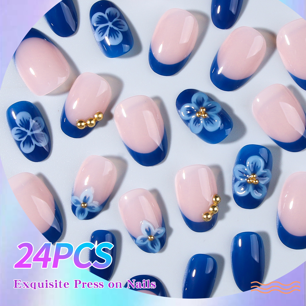 24pcs Short Oval 3D Gel Nail S - مراجعة Nail Art Ideas وسعره
