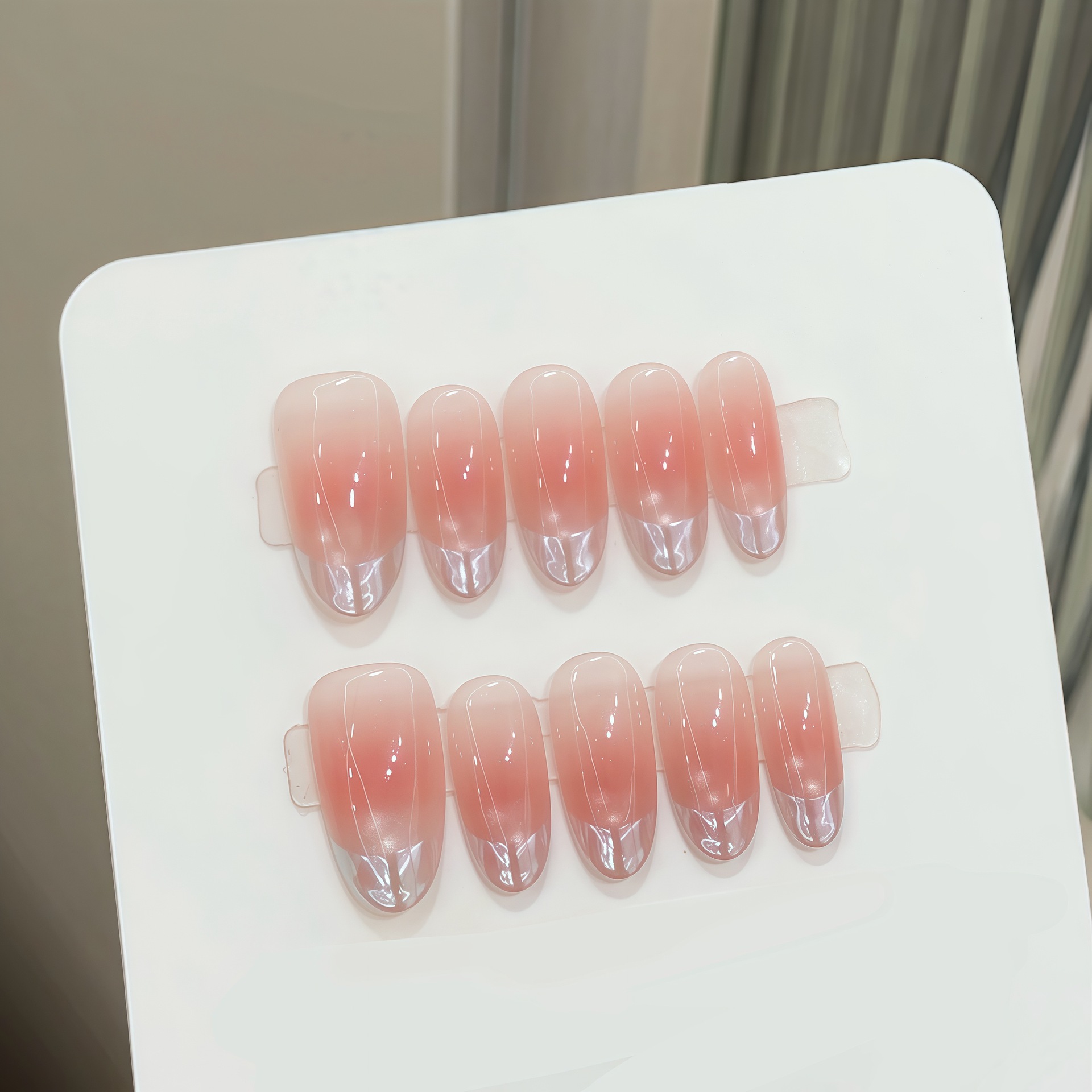 10pcs Pure Hand Pressed Oval N - مراجعة Nail Art Ideas وسعره