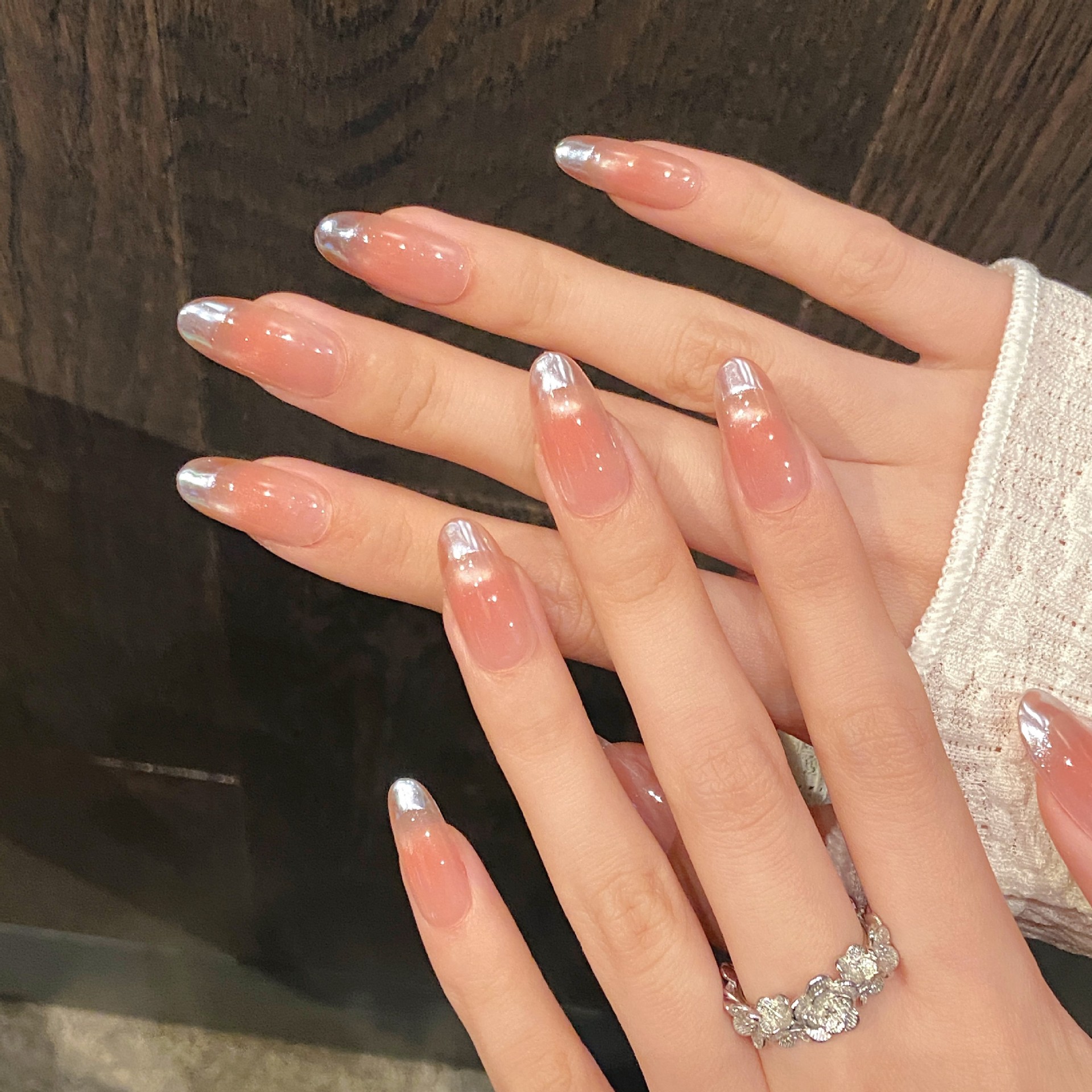 10pcs Pure Hand Pressed Oval N - مراجعة Nail Art Ideas وسعره