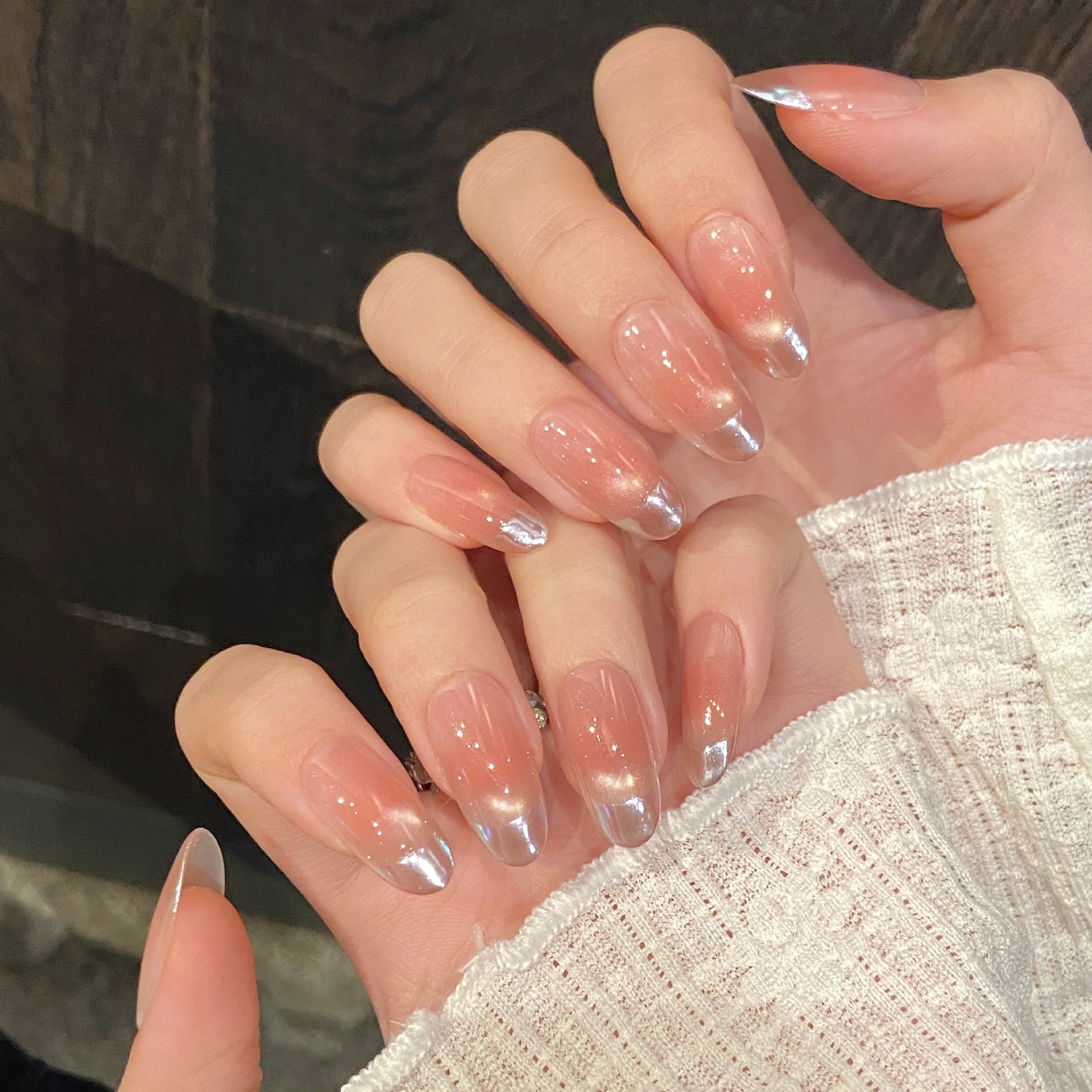 10pcs Pure Hand Pressed Oval N - مراجعة Nail Art Ideas وسعره