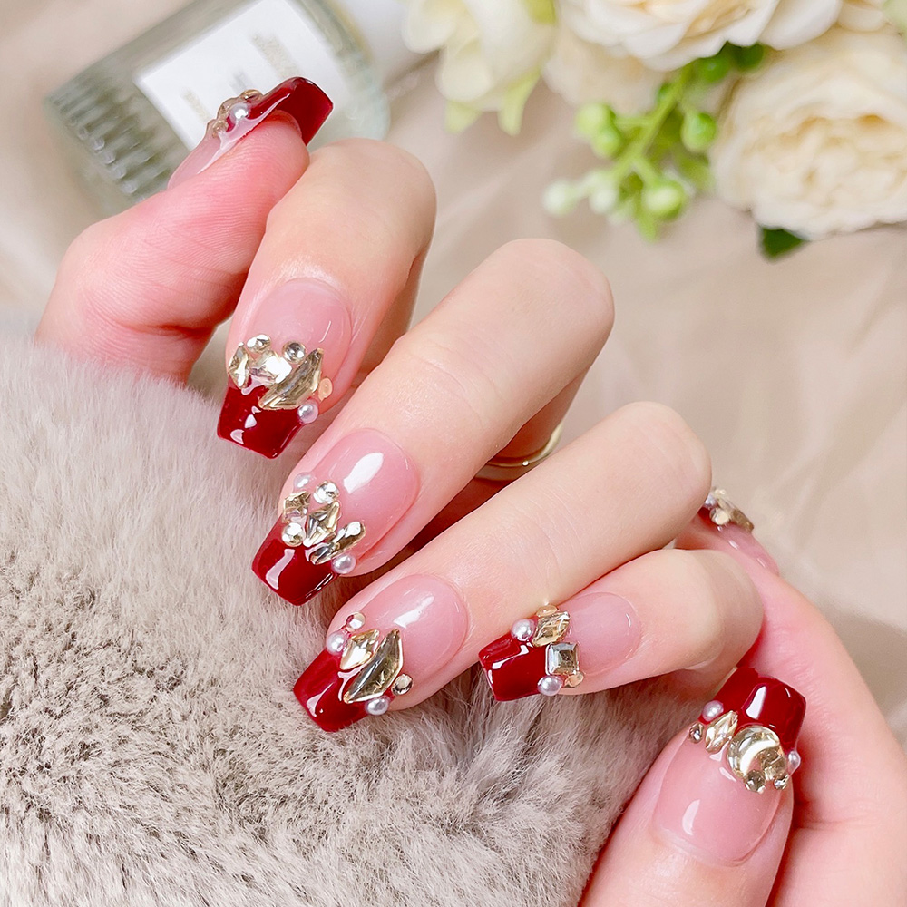 10pcs Short Trapezoid Handmade - مراجعة Nail Art Quirky وسعره