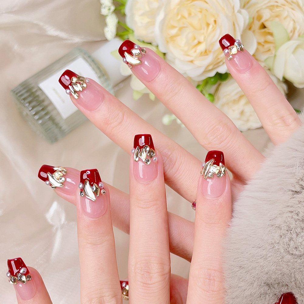 10pcs Short Trapezoid Handmade - مراجعة Nail Art Quirky وسعره