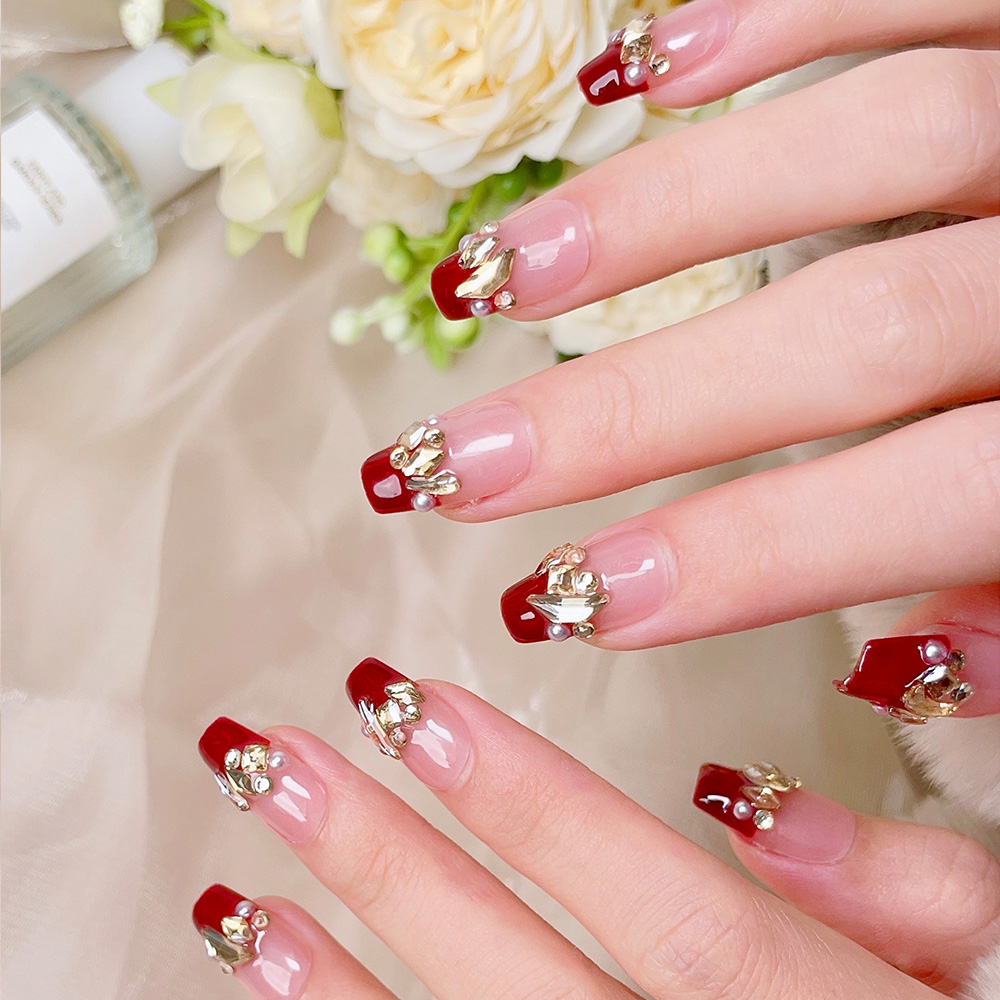 10pcs Short Trapezoid Handmade - مراجعة Nail Art Quirky وسعره