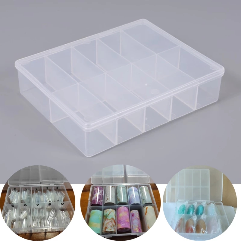 10 Grids Empty Clear Storage B - مراجعة Nail Art Quirky وسعره