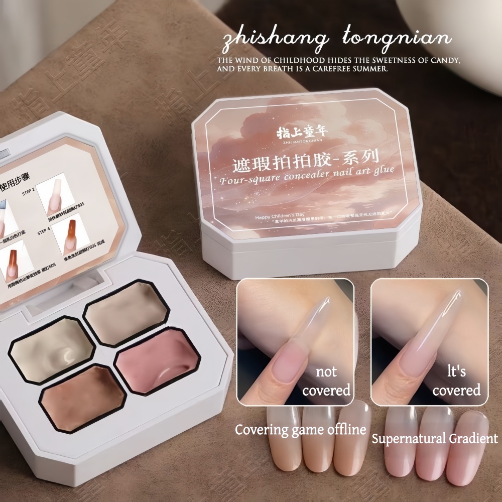 4 Colors Gradient pink ，nude P - مراجعة Nail Art Ideas وسعره