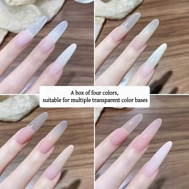 4 Colors Gradient pink ，nude P - مراجعة Nail Art Ideas وسعره